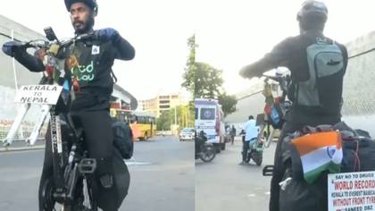 ಮುಂಭಾಗದ ಚಕ್ರವಿಲ್ಲದೆ 7,000 ಕಿಮೀ. ಸೈಕಲ್ ಸವಾರಿ