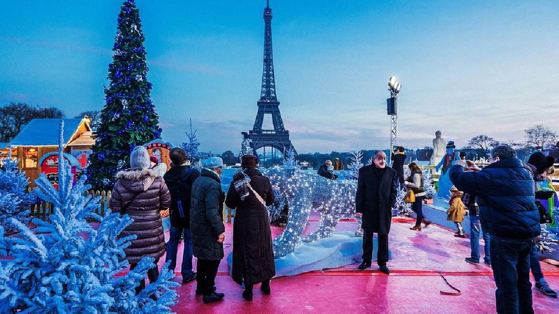 Christmas and new year celebration in Paris