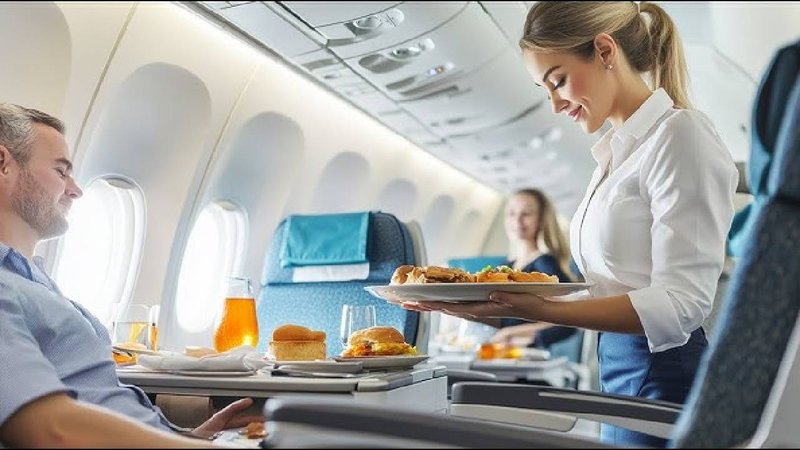 In-flight food delivery