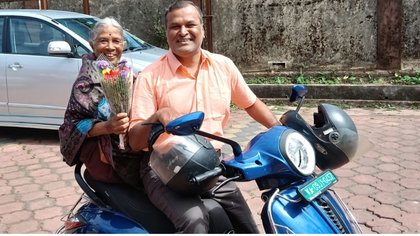 ತಾಯಿಯೊಂದಿಗೆ ಸ್ಕೂಟರ್‌ನಲ್ಲಿ ಪ್ರಪಂಚ ಪರ್ಯಟನೆ