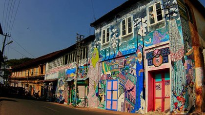 ಕೊಚ್ಚಿ ಬೀದಿಗಳಲ್ಲಿ ಕಥೆಯ ಚಿತ್ರಕಲೆ