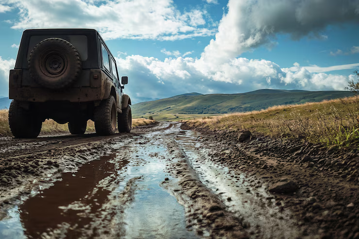 crossroad-car-safari-scene_23-2151822301