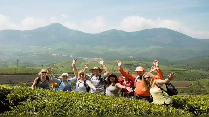 foreigners enjoying india visit