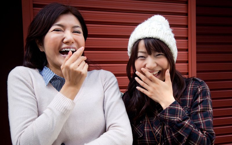 laughing