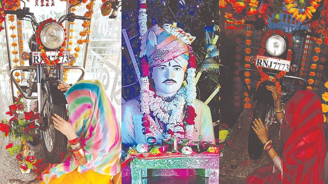 ಅಪಘಾತ ತಪ್ಪಿಸುವ ಬುಲೆಟ್ ಬಾಬಾ... ಮದ್ಯಪಾನ ಅರ್ಪಿಸಿ ಚಾಲನೆ ಮಾಡಿ!
