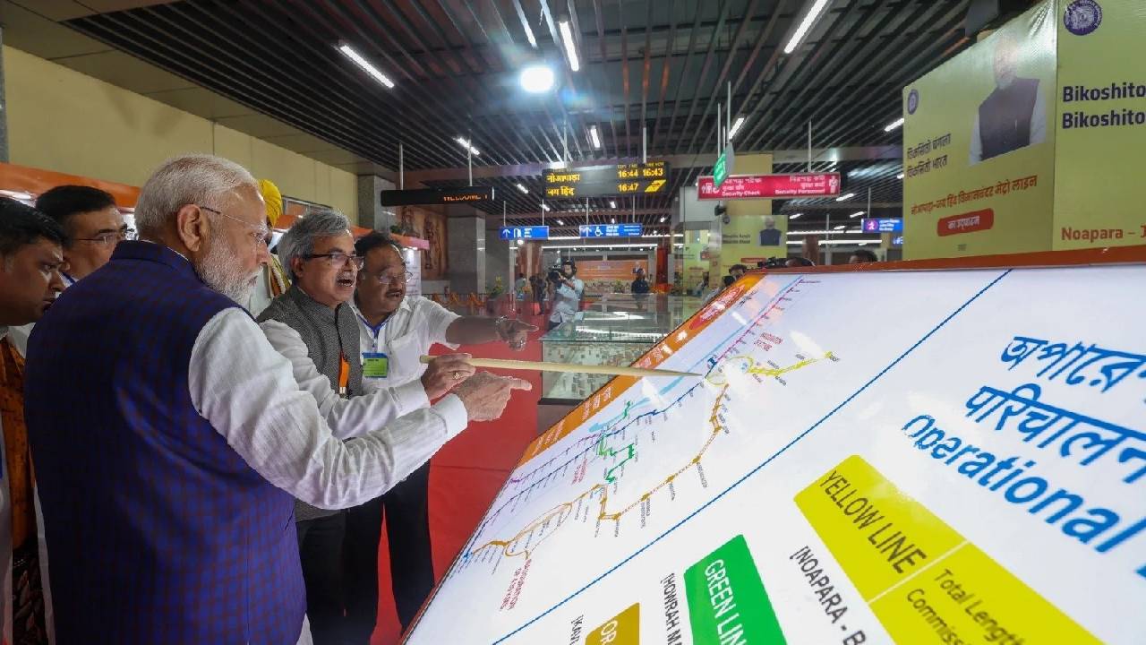 ಕೊಲ್ಕತ್ತಾದ ಹೊಸ ಮೆಟ್ರೋ ಮಾರ್ಗಗಳಿಗೆ ಪ್ರಧಾನಿ ಮೋದಿ ಚಾಲನೆ